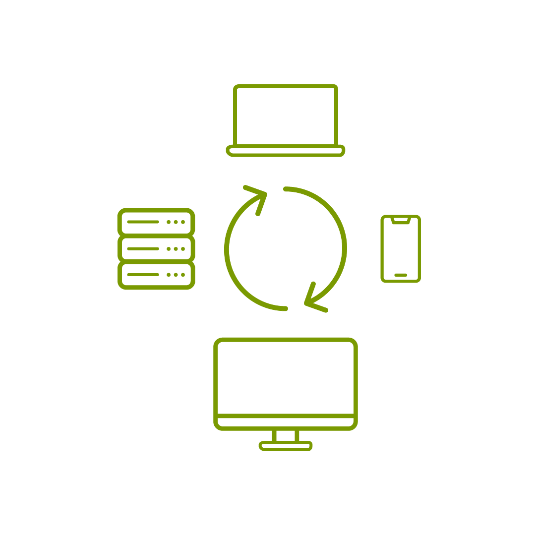 Backup and disaster recovery centralised management icon