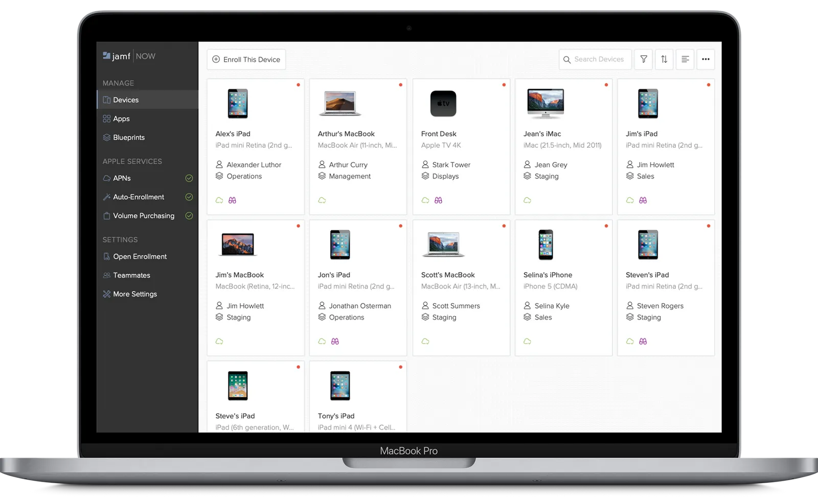 iOS mobile device management remote security portal