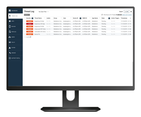 Threat defence security portal