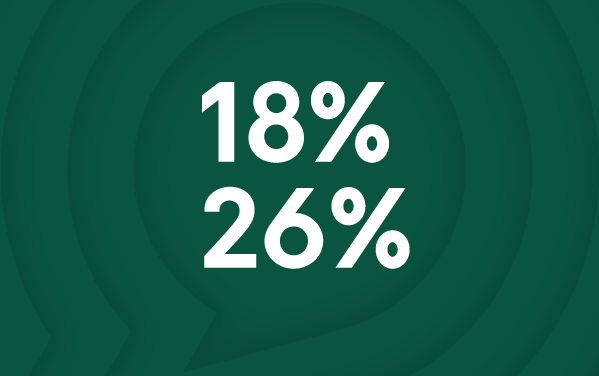 IoT connectivity 18 and 26% stat icon