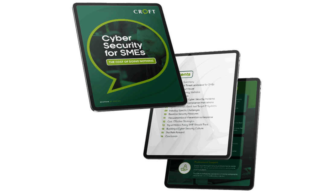 Croft cyber security white paper displayed on an iPad