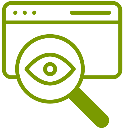 Interactive displays eye fatigue icon.