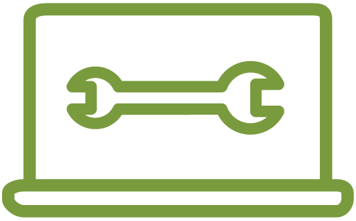 Responsive helpdesk for education - qualified engineers icon.